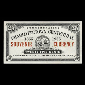 Canada, City of Charlottetown, 25 cents : December 31, 1955