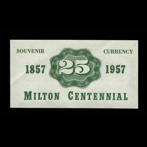 Canada, Town of Milton, 25 cents : July 15, 1957