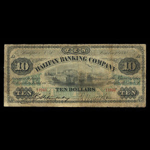 Canada, Halifax Banking Company, 10 dollars : October 1, 1880