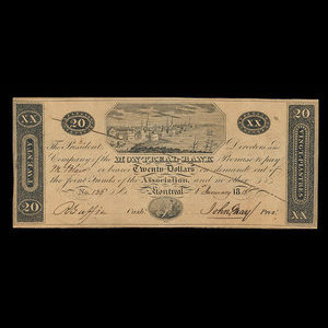 Canada, Montreal Bank, 20 dollars : January 1, 1818