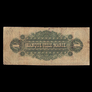 Canada, Banque Ville-Marie, 4 dollars : January 2, 1873