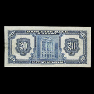 Canada, Barclays Bank, 20 dollars : September 3, 1929