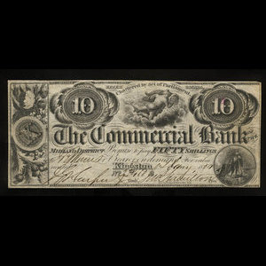 Canada, Commercial Bank of the Midland District, 10 dollars : January 2, 1854