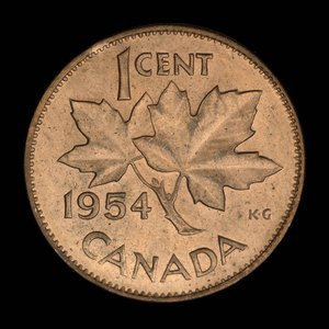 Canada, Elizabeth II, 1 cent : 1954