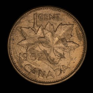 Canada, Elizabeth II, 1 cent : 1962