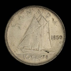 Canada, George VI, 10 cents : 1950