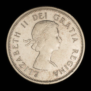 Canada, Elizabeth II, 25 cents : 1964