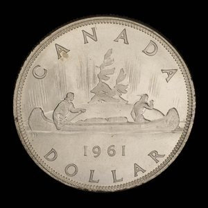 Canada, Elizabeth II, 1 dollar : 1961