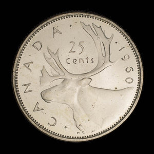 Canada, Elizabeth II, 25 cents : 1960