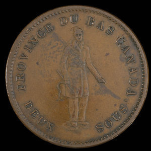 Canada, City Bank (Montreal), 1 penny : 1837