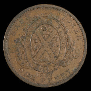 Canada, Bank of Montreal, 1 penny : 1837