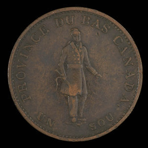 Canada, Bank of Montreal, 1/2 penny : 1837