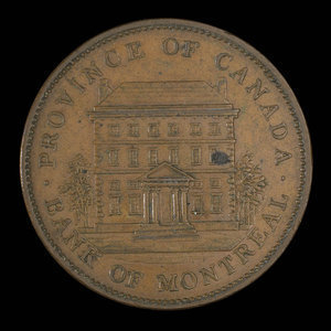 Canada, Bank of Montreal, 1 penny : 1842