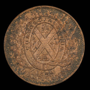 Canada, Bank of Montreal, 1/2 penny : 1844