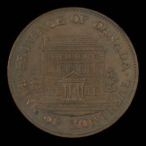 Canada, Bank of Montreal, 1/2 penny : 1844