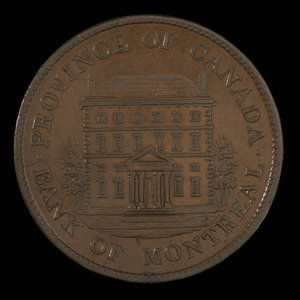 Canada, Bank of Montreal, 1/2 penny : 1842