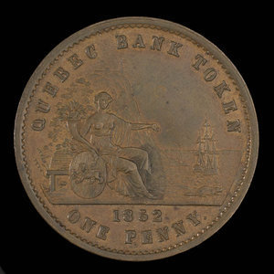 Canada, Quebec Bank, 1 penny : 1852