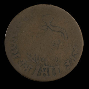 Canada, unknown, 1/2 penny : 1811