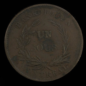 Canada, Bank of Montreal, 1 sou : 1838