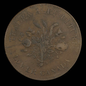 Canada, Bank of Montreal, 1 sou : 1838