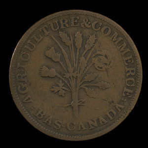 Canada, Dexter Chapin, 1 sou : 1838