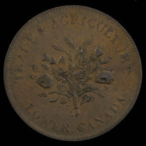 Canada, Bank of Montreal, 1 sou : 1838