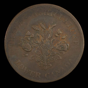 Canada, Bank of Montreal, 1 sou : 1838