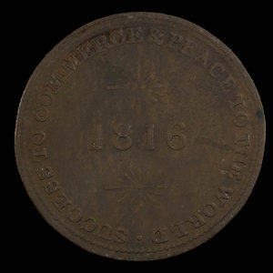Canada, unknown, 1/2 penny : 1816