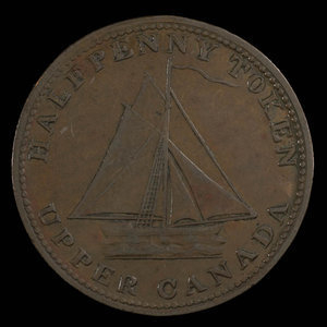 Canada, unknown, 1/2 penny : 1820