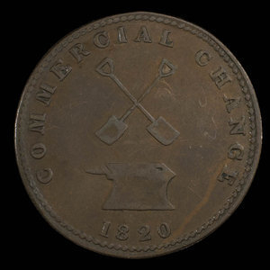 Canada, unknown, 1/2 penny : 1820