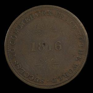 Canada, unknown, 1/2 penny : 1816