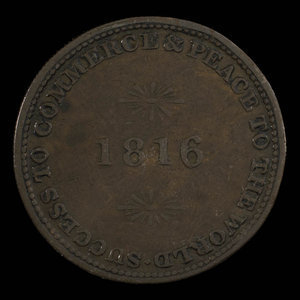 Canada, unknown, 1/2 penny : 1816