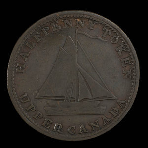 Canada, unknown, 1/2 penny : 1820