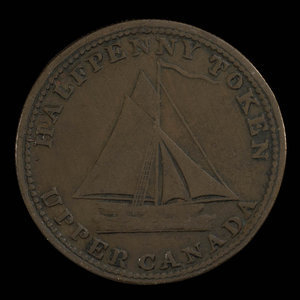 Canada, unknown, 1/2 penny : 1820