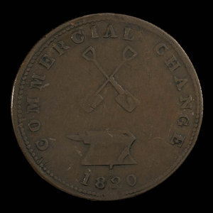 Canada, unknown, 1/2 penny : 1820