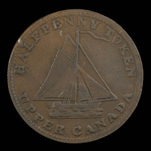 Canada, unknown, 1/2 penny : 1823