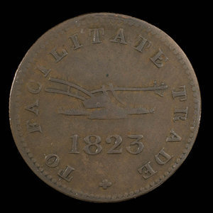 Canada, unknown, 1/2 penny : 1823