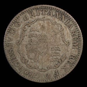 Great Britain, George IV, 1/8 dollar : 1822