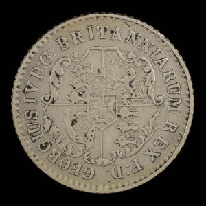 Great Britain, George IV, 1/16 dollar : 1822