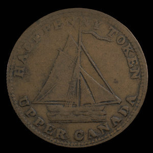 Canada, unknown, 1/2 penny : 1820