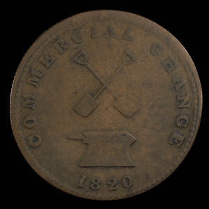 Canada, unknown, 1/2 penny : 1820