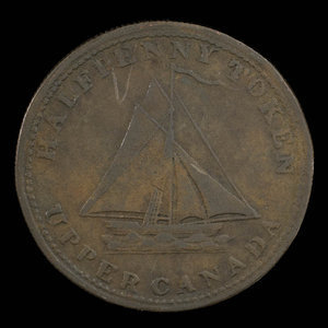 Canada, unknown, 1/2 penny : 1823