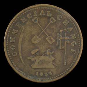 Canada, Watkins & Harris, 1/2 penny : 1833