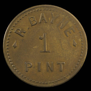 Canada, R. Bayne, 1 pint, milk : 1892