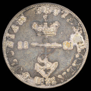 Great Britain, George IV, 1/2 dollar : 1822