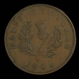 Canada, Province of Nova Scotia, 1/2 penny : 1824