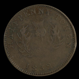 Canada, Province of Nova Scotia, 1/2 penny : 1832