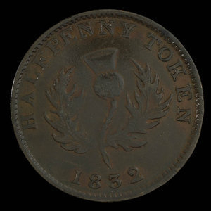 Canada, Province of Nova Scotia, 1/2 penny : 1832