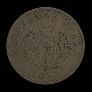 Canada, Province of Nova Scotia, 1/2 penny : 1840