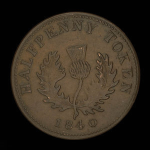 Canada, Province of Nova Scotia, 1/2 penny : 1840